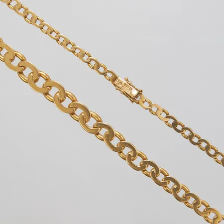 Collier, doserat, längd: 41,5cm, bredd: 4,4-8,2mm, G.Dahlgren & Co., Malmö, 18K Vikt: 35,6 g