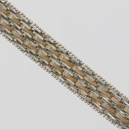 Armband Korridorlänk, längd 18,5cm, bredd 11,5cm, glapp lås, 835/1000 silver Vikt: 26,7 g