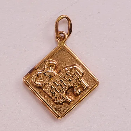 Hänge "väduren", 12x12mm, 18K 0,9g.
