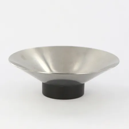 Skål Georg Jensen, "Complet", Ø ca 10cm, stål samt plastfot, höjd: 3cm,  Vikt: 0 g