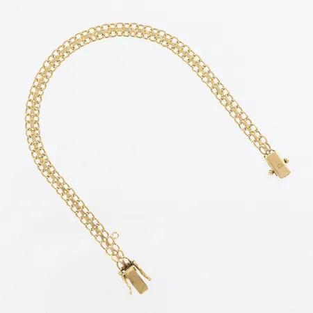 Armband X-länk, 20cm, bredd 5mm, slitage, 18K Vikt: 8,7 g