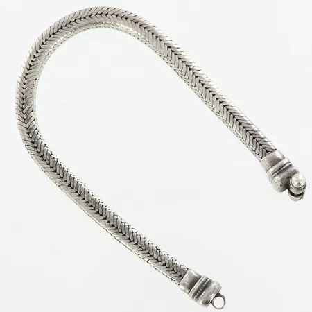 Armband 19cm, bredd: 6mm, silver  Vikt: 46,8 g