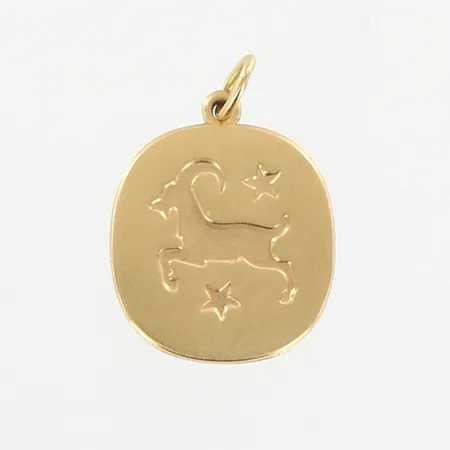 Hänge stjärntecken, stenbock, 22x15mm, 18K Vikt: 1,5 g