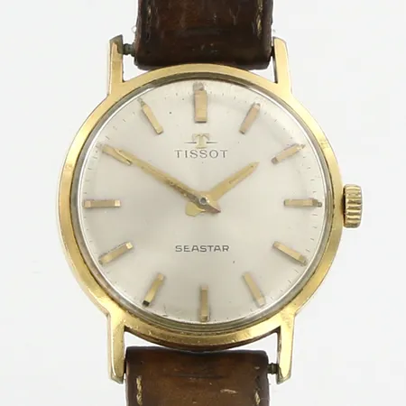 Armbandsur Tissot Seastar, Ø33mm, manuell, dublé, 1960-tal, cal: 781, Ref: 41500, serienummer: 5391942, läderband ej original med slitage,  Vikt: 0 g