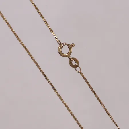 Kedja, längd 43cm, bredd 0,9mm, 18K  Vikt: 2,5 g