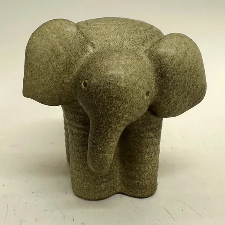 Figurin elefant, ur serien Afrikanska djur, Lisa Larson, Gustavsberg, glaserat stengods, höjd 11,5cm, signerad i botten 