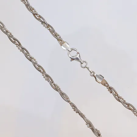 Collier 44cm bredd 4mm, GHA 925/1000  Vikt: 13 g