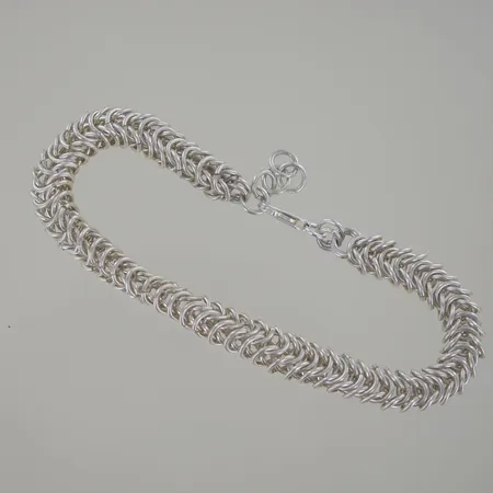 Armband, längd justerbar 22 cm, bredd 8,7 mm, silver 925/1000 Vikt: 31,1 g