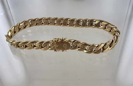 Armband pansar, längd 18,5 cm, bredd 7 mm,18K Vikt: 12,4 g