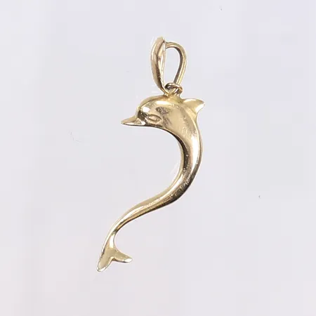 Hänge, delfin, 12x35mm, 18K Vikt: 2,9 g