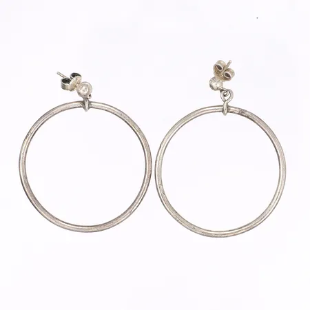 Ett par örhängen, Ø38mm, silver 925/1000 Vikt: 8,7 g