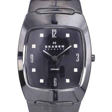 Herrur/unisex, Skagen Ceramic, Ø32mm, quartz, keramik, 9145BXC, integrerad keramisk länk, viklås, inga tillbehör, går ej troligen batteribyte Vikt: 0 g