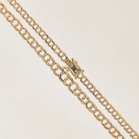 Collier doserad Bismarck, längd 46cm, bredd 3-5mm, 18K  Vikt: 11,3 g