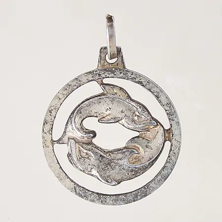 Hänge, fiskar, 30x20mm,  silver 925/1000 Vikt: 3,2 g