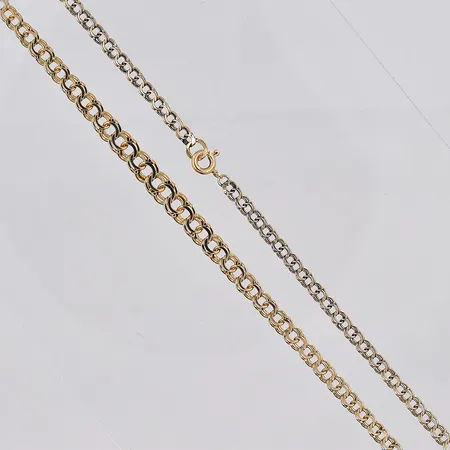 Collier doserad Bismarck, 47cm, bredd 3,5-6mm, 18K Vikt: 11 g