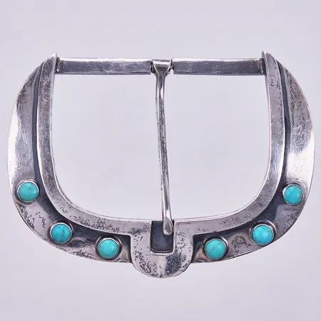 Del till bältespänne med turkoser, Pat Areias, ca 92x65mm, 925/1000 silver  Vikt: 55,4 g