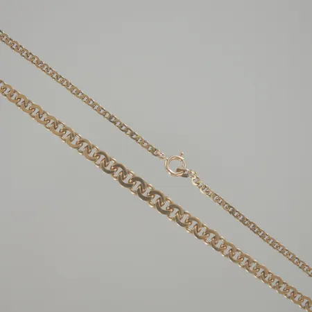 Halskedja, längd 42 cm, bredd 2,6-5,7 mm, 18K  Vikt: 13,7 g