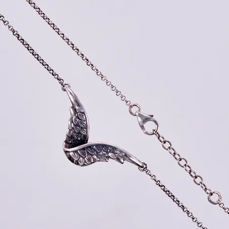 Collier längd ca 40,5-43,5cm, bredd ca 1-15mm, GHA 925/1000 silver Vikt: 7,8 g
