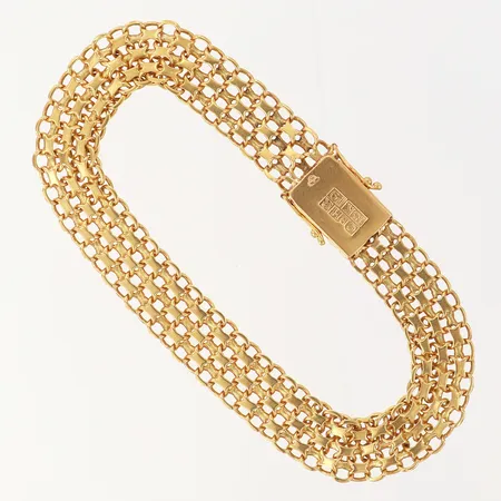 Armband X-länk, längd: 20,5cm, bredd: 10,4mm, 18K  Vikt: 19,3 g