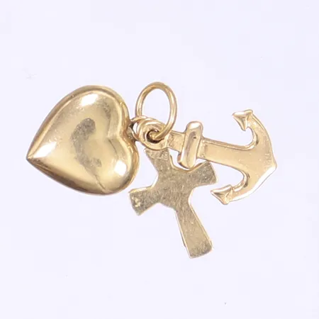 Hänge tro hopp och kärlek längd inkl ögla 15mm bredd 10mm 18K Vikt: 0,8 g