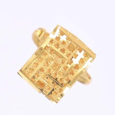 Ring stl 15 bredd 1-14mm justerbar skena 21K Vikt: 2,3 g