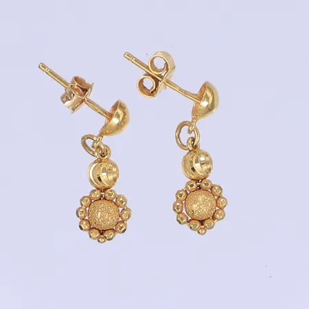 Ett par örhängen längd 20mm bredd 6mm 21K Vikt: 2,9 g