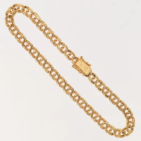 Armband Bismarck, längd: 19,5cm, bredd: 4,7mm, 18K  Vikt: 9 g