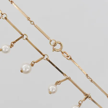 Collier med pärlor, 44cm, 18K Vikt: 8,5 g