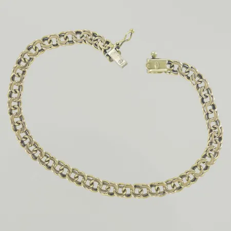 Armband bismark, längd 19 cm, bredd 5,3 mm, 18K Vikt: 11,8 g