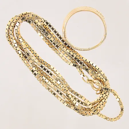 Diverse guldsmycken, skeva, defekta, 18K Vikt: 24,1 g