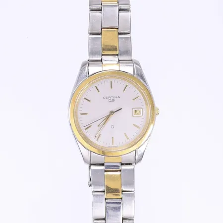 Herrur Certina DS Ø37mm qvarts datum serie nr:115 7140 44 tvåfärgad stål går ej kräver batteribyte