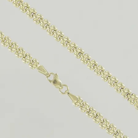 Halskedja, längd 45 cm, bredd 4,4 mm, 18K Vikt: 7,8 g