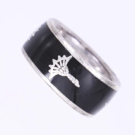 Ring med emalj Joop! stl 19½ bredd 11mm silver 925/1000 Vikt: 18,4 g