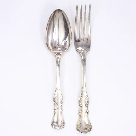 1 sked, 1 gaffel, silver 830/1000 Vikt: 83,6 g