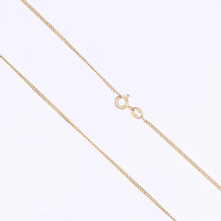 Halskedja pansar 60cm, bredd 1,5mm, slitage, förgyllt silver 925/1000 Vikt: 4 g