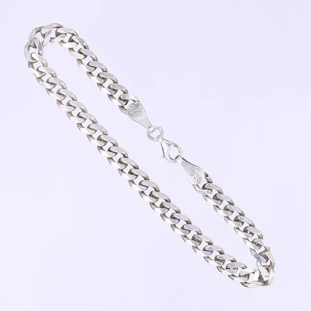Armband pansarlänk längd 20cm bredd 5mm silver 925/1000 Vikt: 10,6 g