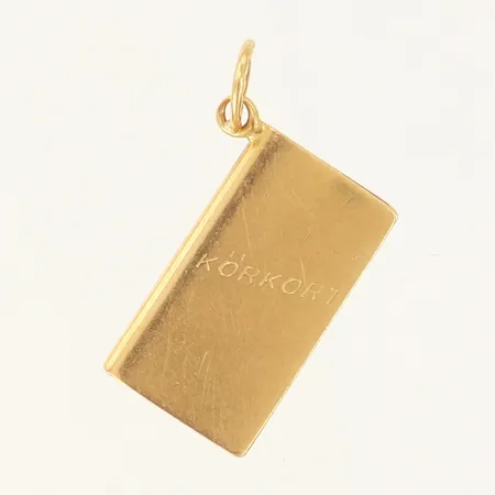 Hänge "Körkort", längd: 15mm, bredd: 8,3mm, 18K  Vikt: 1,1 g