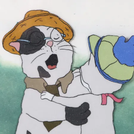 Tavla, filmcell ur "Pelle Svanslös", Team Film, bildyta ca 19,5x30 cm, ej examinerad ur ram.