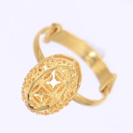 Ring stl15 bredd 1-11mm justerbar skena 21K Vikt: 1,6 g