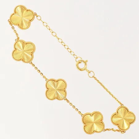 Armband Ankar med integrerade berlocker, längd: 18cm, bredd: 0,9-13mm, OBS! Ej märkesdesign!, 21K  Vikt: 8,9 g