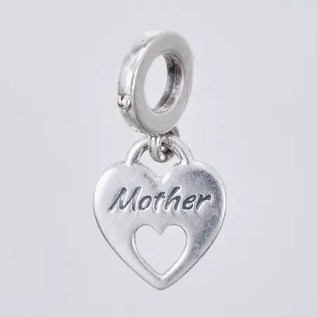 Berlock Hjärta Pandora, längd: ca 2cm, bredd: ca 10mm, 925/1000, silver Vikt: 1,4 g