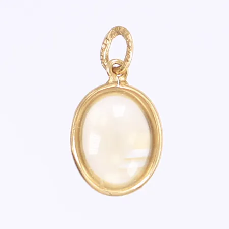 Hänge med gul sten 19x10mm 18K Bruttovikt: 1,1g Vikt: 1,1 g