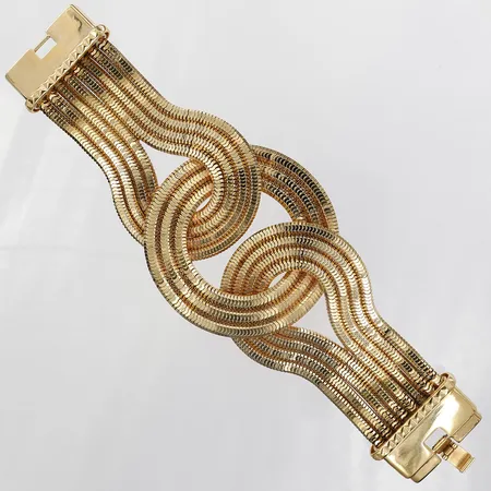 Armband Lara Bohinc Solar Eclipse, längd19cm, bredd 62mm, gulmetall, med dustbag samt kartong