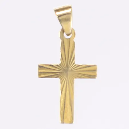 Hänge kors längd inkl ögla 18mm, bredd 10mm, 9K Vikt: 0,2 g