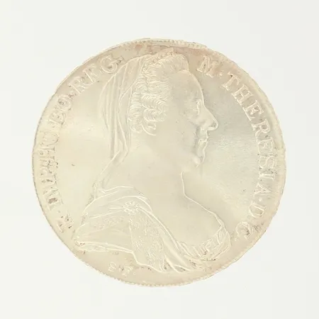 Mynt, Ø39mm, R·IMP·HU·BO·REG· M·THERESIA·D·G·S·F·- Burg CO TYR 1780 Archid Avst Dux, silver 830/1000 Vikt: 28,1 g