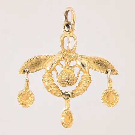 Hänge, längd: 2,5cm, bredd: 21mm, 14K Vikt: 1,4 g