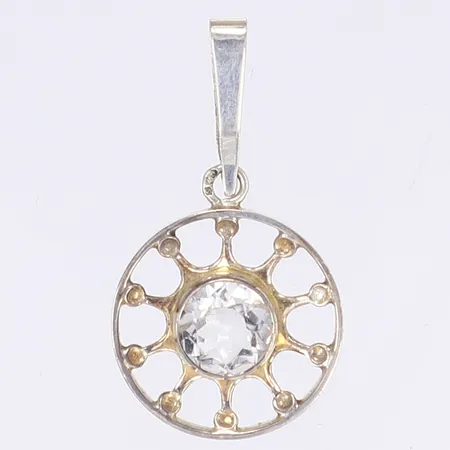 Hänge med bergkristall Finland längd inkl ögla 35mm bredd 20mm 925/1000 Vikt: 3,2 g