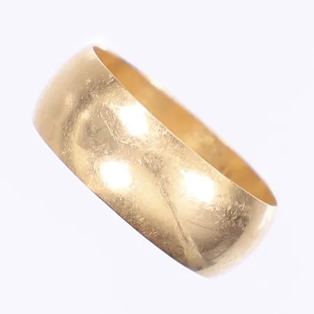 Ring slät stl 19¼ bredd 7mm gravyr repig 18K Vikt: 6 g