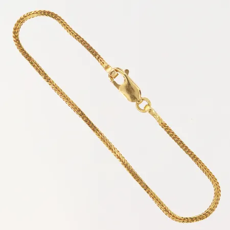 Armband Franco, längd: 18cm, bredd: 2,2mm, ojämn/bucklig, 18K  Vikt: 6,2 g