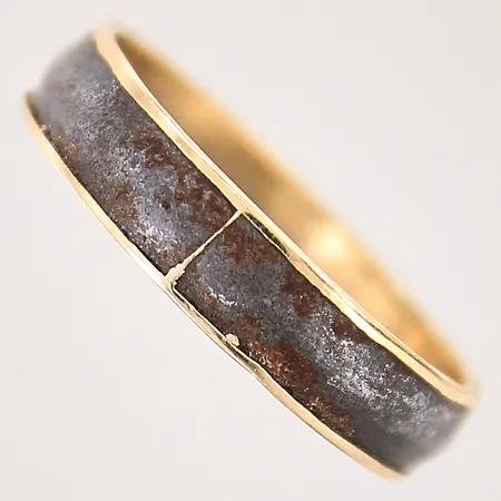 Ingenjörsring, stl 20¼, bredd 5mm, band i monel, gravyr, 18K  Vikt: 2,9 g